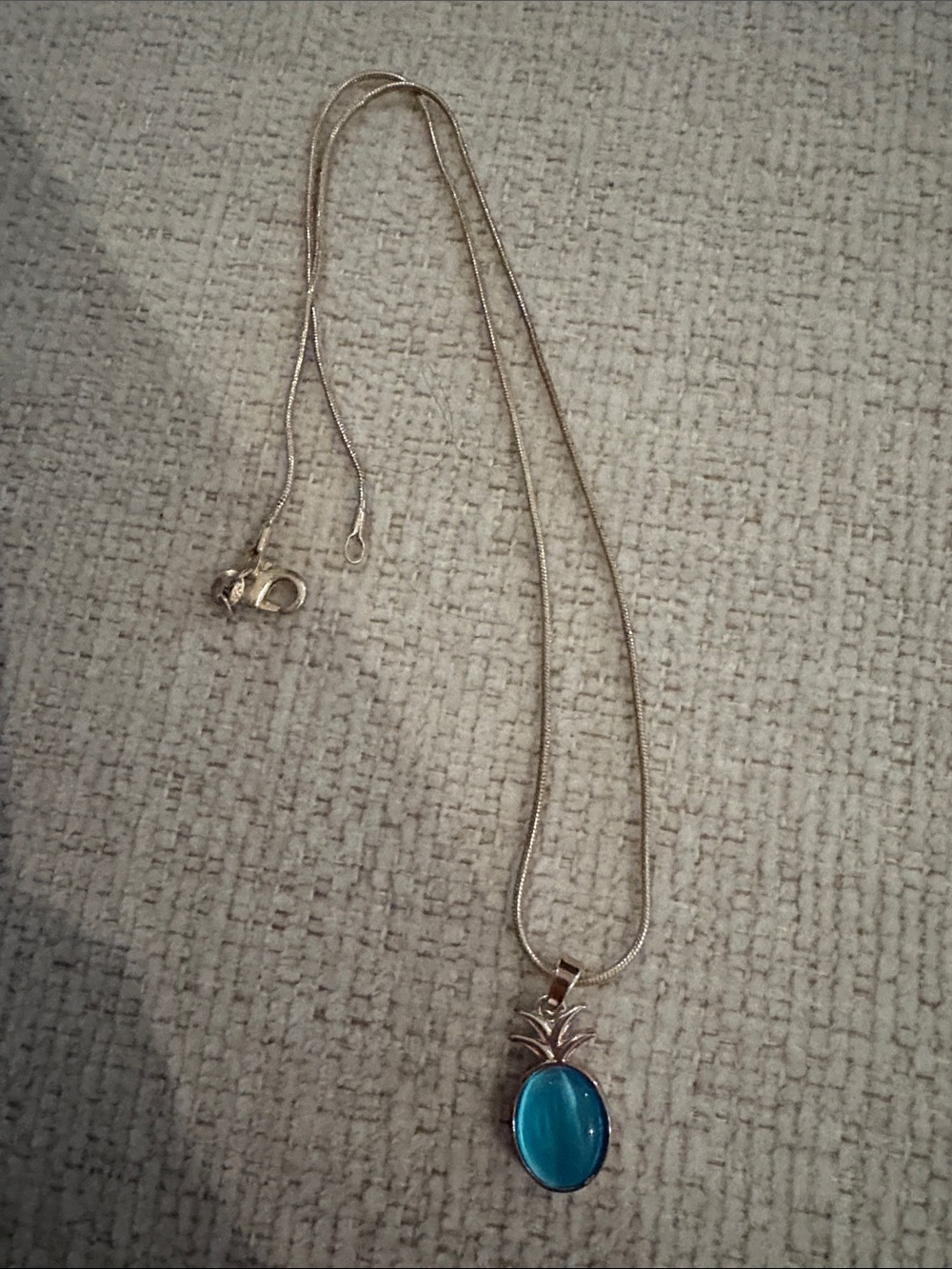 Blue Pineapple Pendant Necklace - Women Jewelry